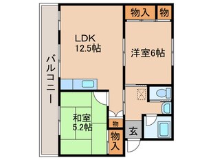 ヴィラナリー中間Ⅱ　4号棟の物件間取画像